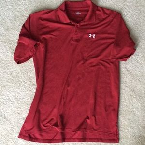 Red Under Armour Polo